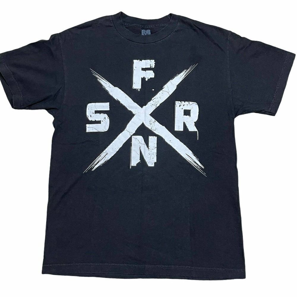 Seth Rollins SFNR Black WWE Authentic Men’s T-Shirt Official In Ring Shirt Gear